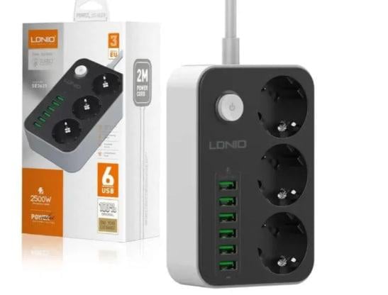 Подовжувач LDNIO SE3631 USB 2 м (SE3631)