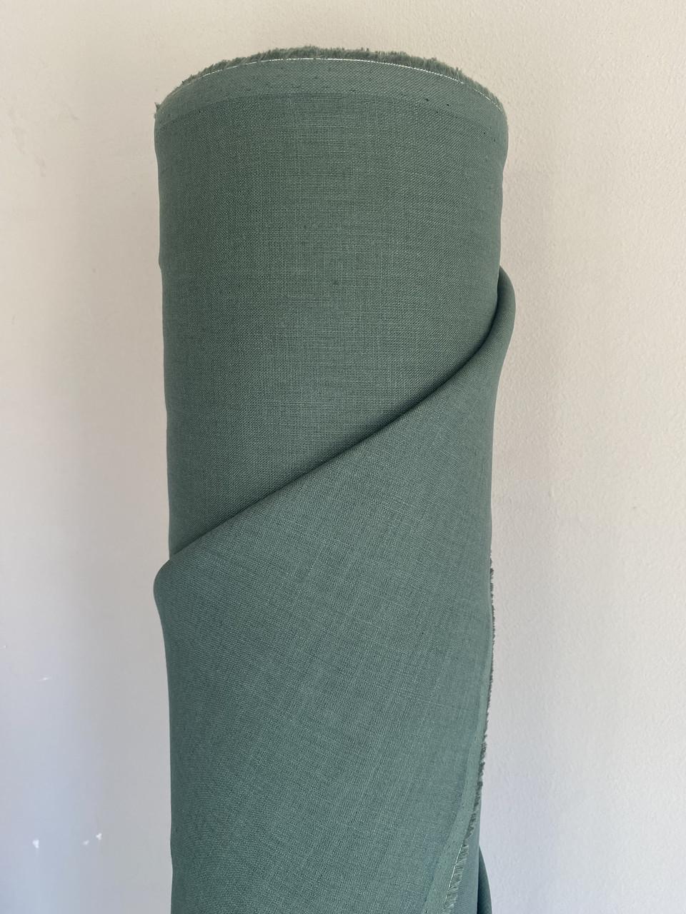 Ткань рубашечно-платьевая LINEN PLUS 100% лен 143 см 551/547 Изумрудный - фото 4 Ткань рубашечно-платьевая LINEN PLUS 100% лен 143 см 551/547 Изумрудный - фото 4