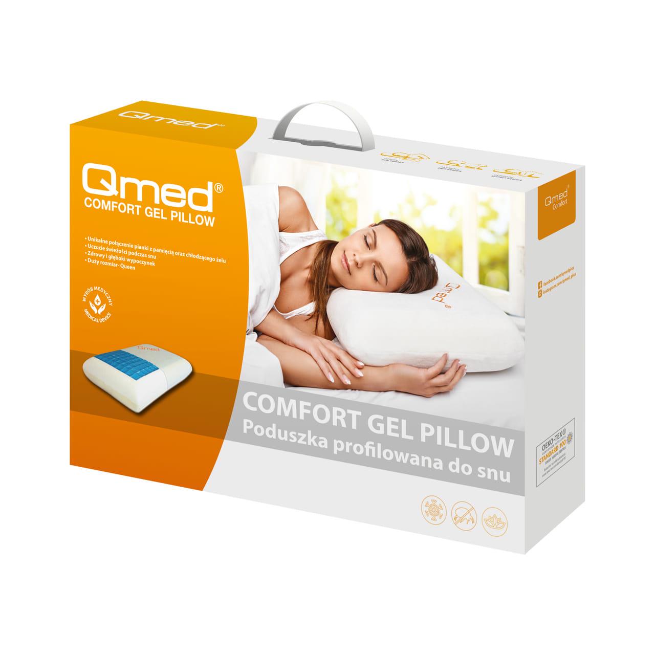ᐉ Ортопедическая подушка Qmed Comfort Gel Pillow с охлаждающим гелем ...