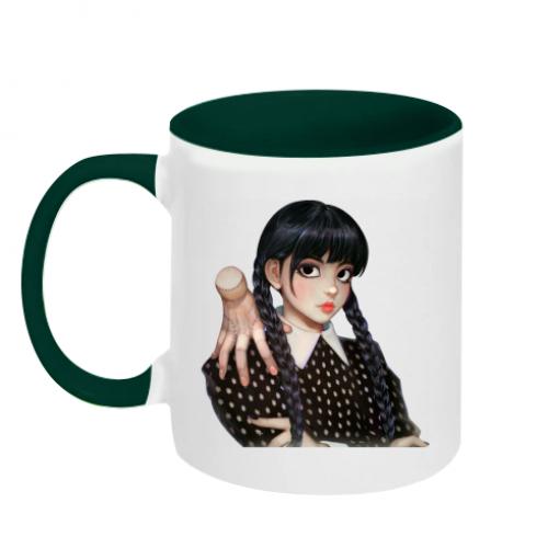 Чашка керамическая двухцветная Венздей и Рич 320 мл Бело-зеленый (12582885-30-180579) Чашка керамическая двухцветная Венздей и Рич 320 мл Бело-зеленый (12582885-30-180579)