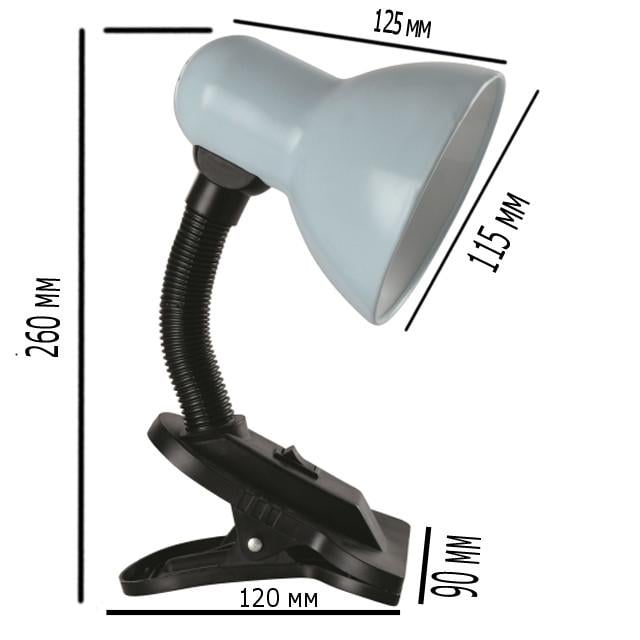 Настільна лампа-прищіпка Lumano з кнопкою Білий (000016259) - фото 2 Настільна лампа-прищіпка Lumano з кнопкою Білий (000016259) - фото 2