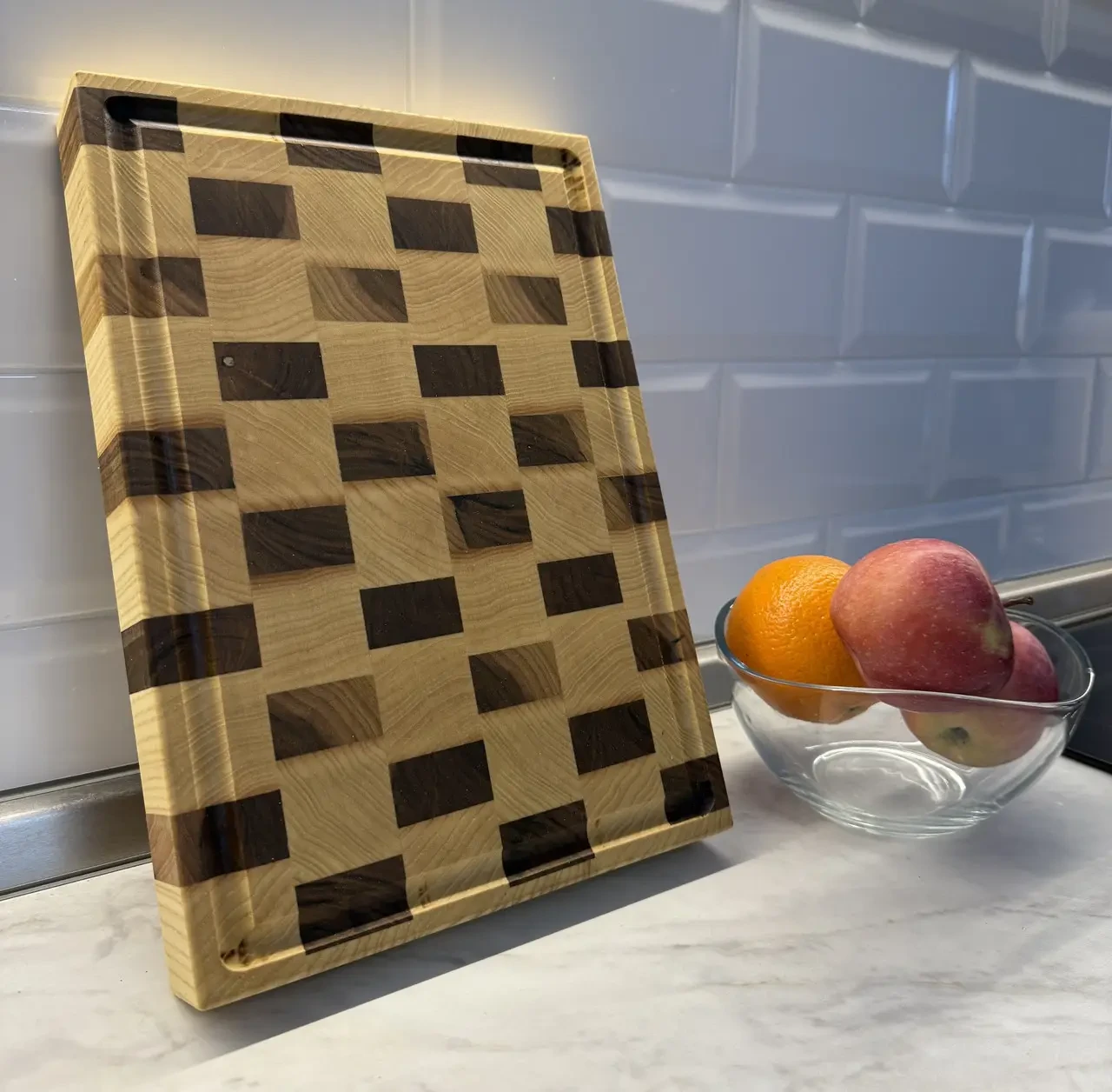 Дошка обробна Gorillas BBQ DS54 ясен/горіх 320х230х40 мм (27722402) - фото 4