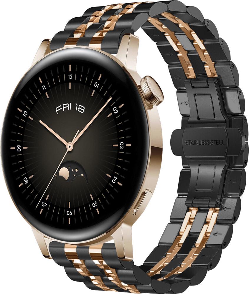 Браслет металлический Spinye Line для Huawei Watch GT3 42 мм Black Pink (29041-51)