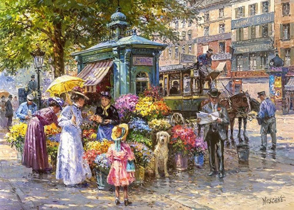 Пазл CherryPazzi Квітковий ринок 1000 ел. - фото 2 Пазл CherryPazzi Квітковий ринок 1000 ел. - фото 2