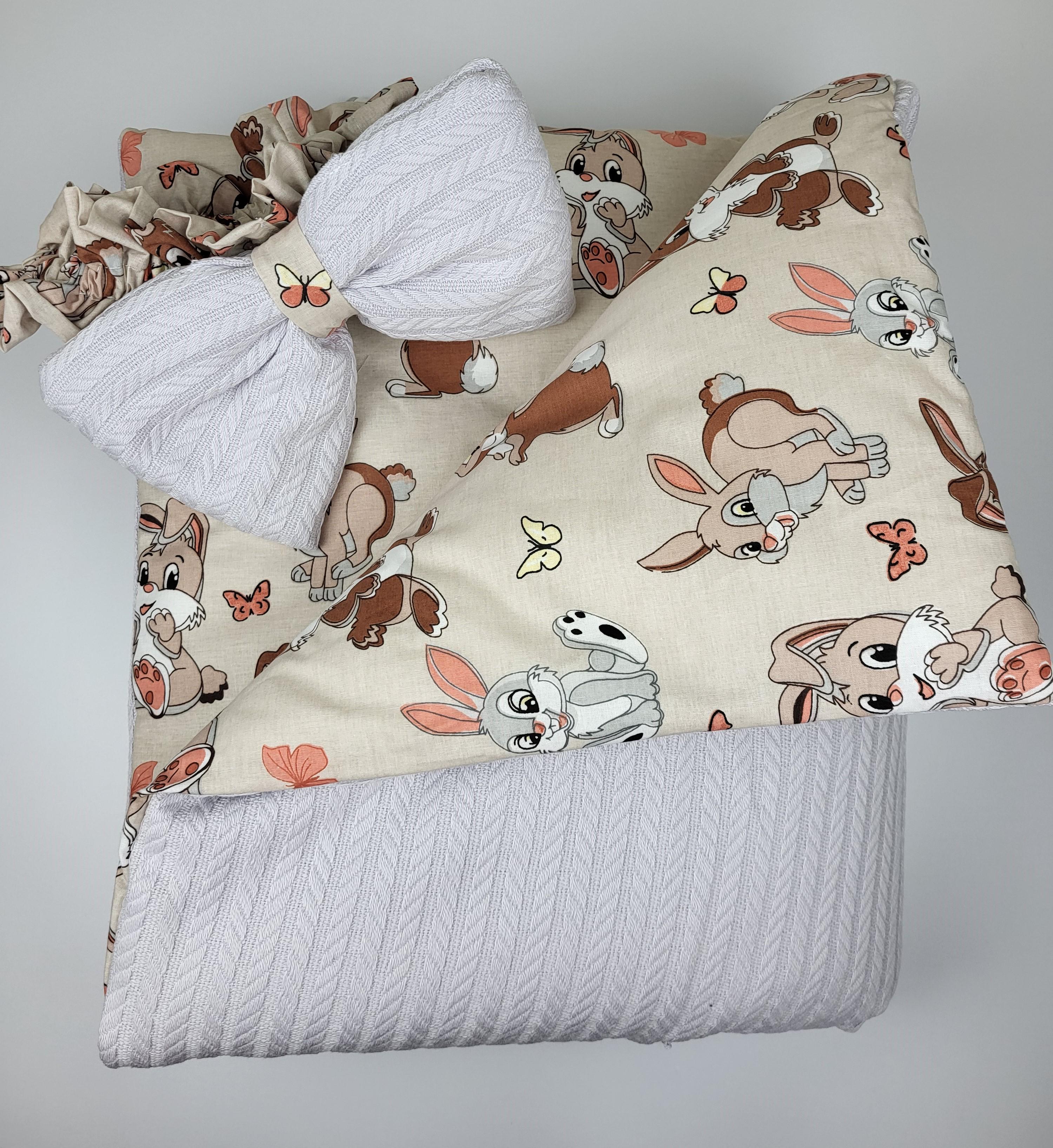 Конверт на выписку двухсторонний с зайчатами 100х80 см (1600) - фото 5 Конверт на выписку двухсторонний с зайчатами 100х80 см (1600) - фото 5