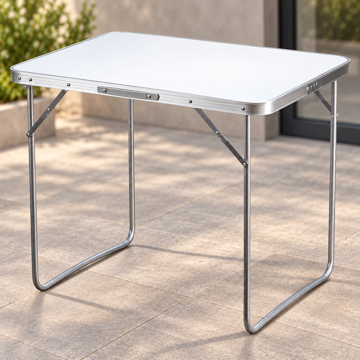 Туристический стол Kraft&Dele KD641 80x60 см металлический складной Белый Туристический стол Kraft&Dele KD641 80x60 см металлический складной Белый