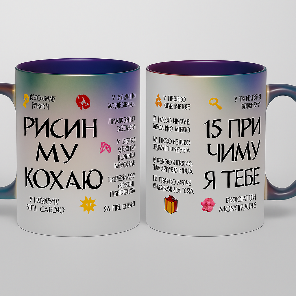 Чашка 15 причин чому я тебе кохаю 310 мл Хамелеон