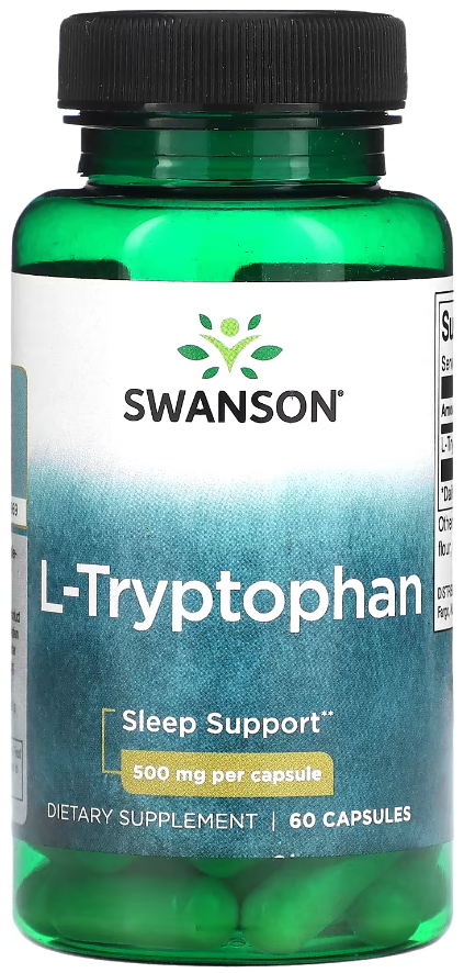 Аминокислота L-Триптофан Swanson L-Tryptophan 500 мг 60 капсул