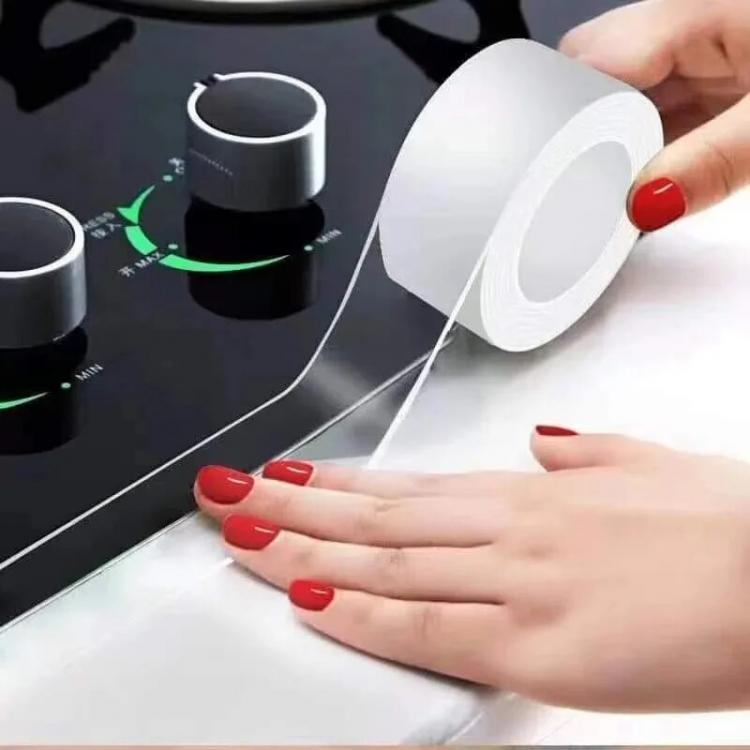 Стрічка водостійка Nano Tape для ізоляції швів від бруду і цвілі для кухні та ванної кімнати 3000х30 мм Transparent (127931) - фото 2 Стрічка водостійка Nano Tape для ізоляції швів від бруду і цвілі для кухні та ванної кімнати 3000х30 мм Transparent (127931) - фото 2