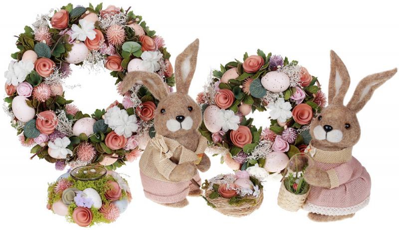 Венок пасхальный Красные Цветы 24 см - фото 2 Венок пасхальный Красные Цветы 24 см - фото 2