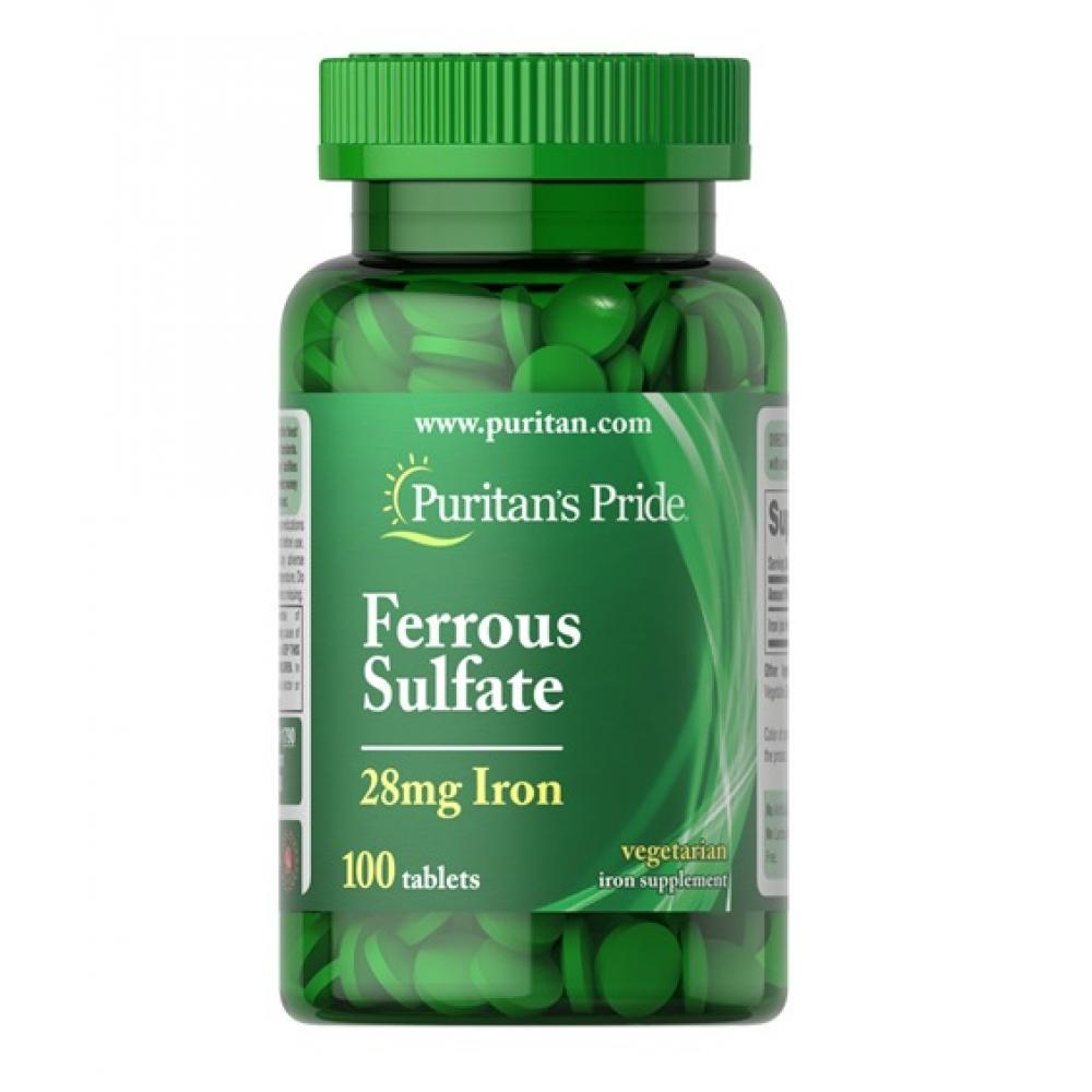 Натуральная добавка Iron Ferrous Sulfate 28 mg 100 Tablets (100-82-5001285-20)