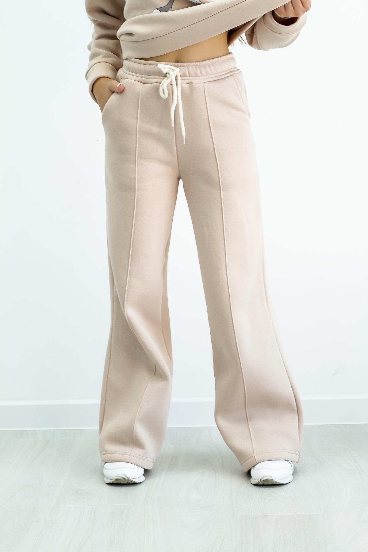 Штаны палаццо для девочки 140 размер бежевые 127023 Штаны палаццо для девочки 140 размер бежевые 127023