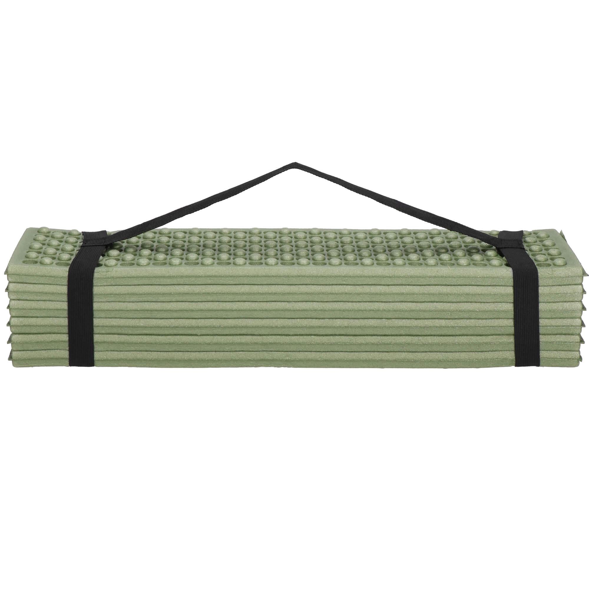 Каремат туристичний Springos PM0010 XPE складаний 182x60x0,8 cм Green/Grey (5922)