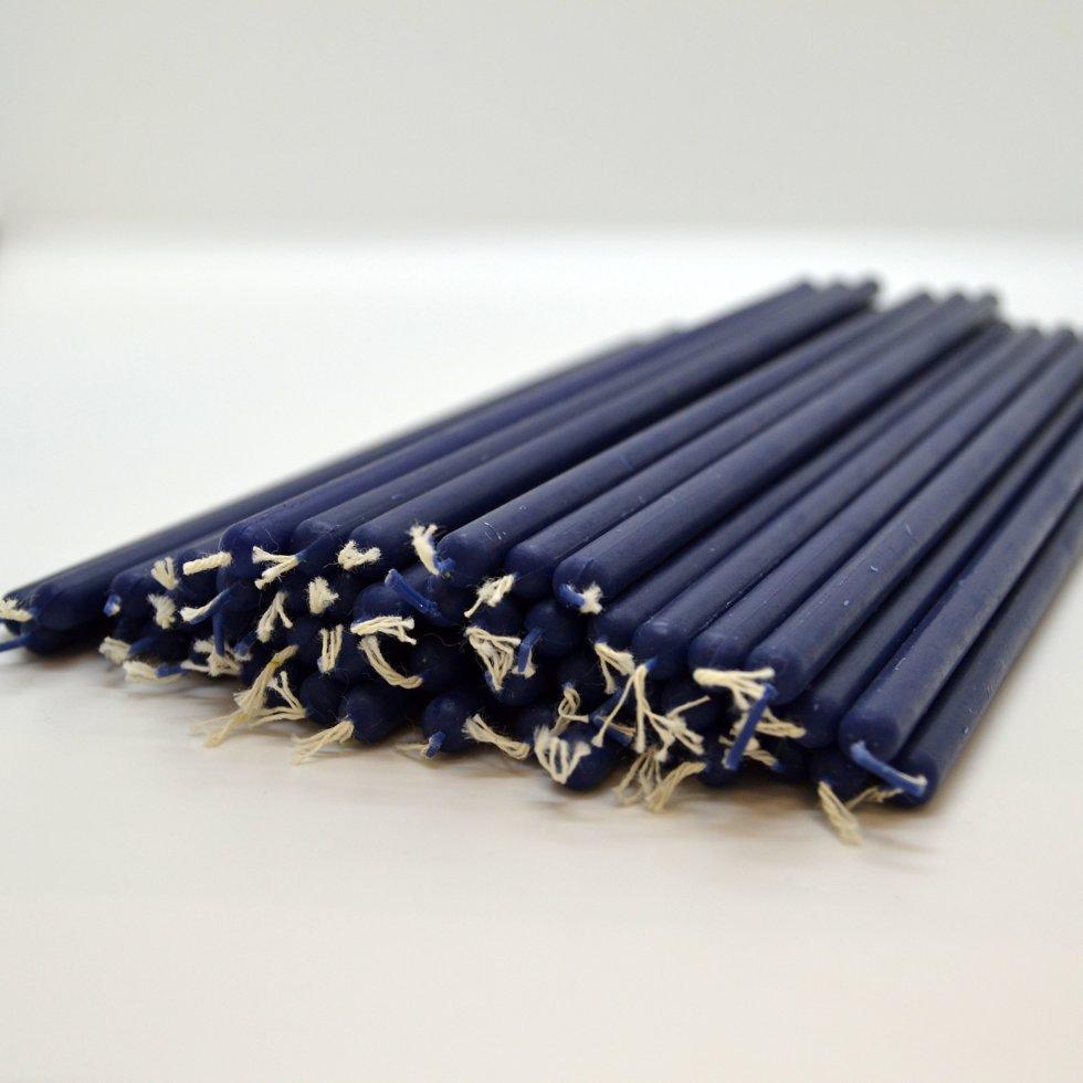 Свічки воскові 20 см 50 шт. Синій (SVS-20) - фото 3