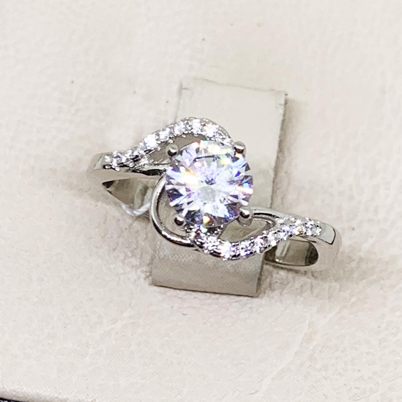 Кольцо серебряное с кубическим цирконием 3 г р. 18 (1684412480)