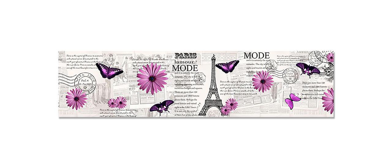 Наклейка виниловая на кухню Zatarga Париж и Герберы 600х2500 мм (1267839522)