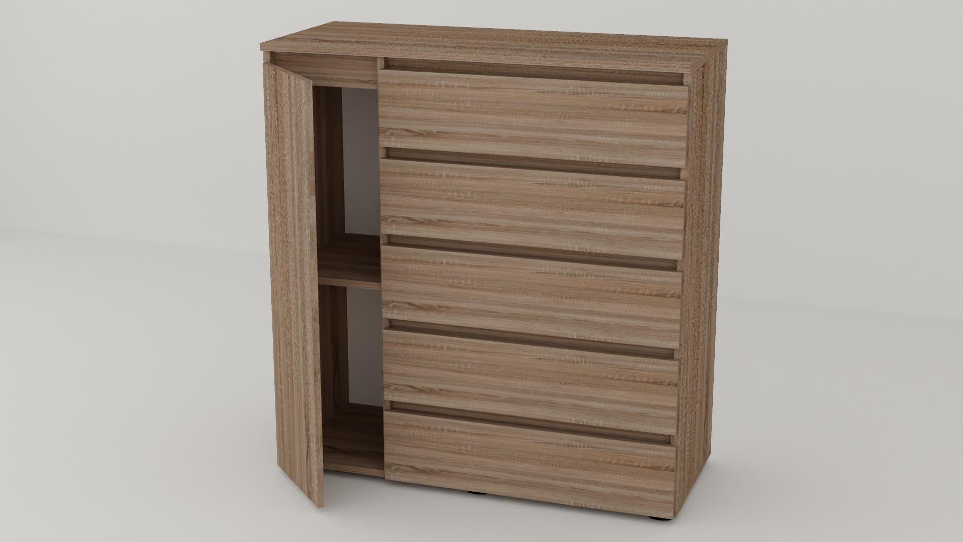 Комод Алекса СН-15/38 105х38х111 см Дуб сонома трюфель