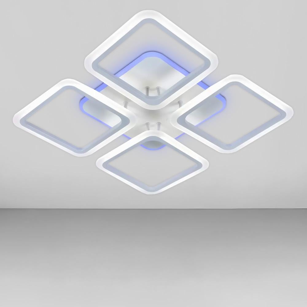 Люстра потолочная светодиодная LED Light House SRS-18451/4A WH RGB 112W+8W Белый