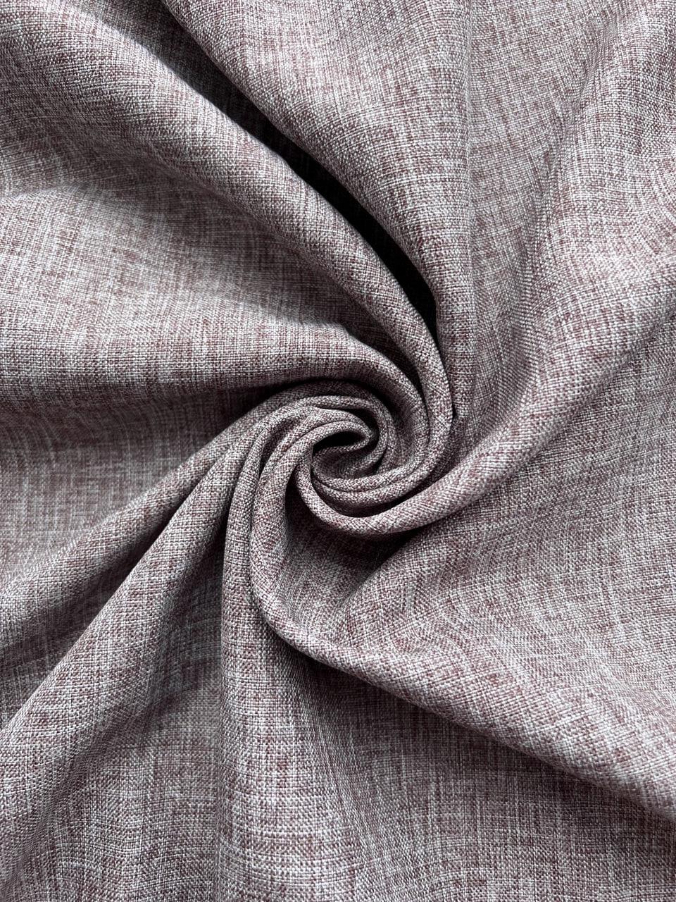 Штора однотонная льняная структурная Safir 200х260 см Светло-коричневый