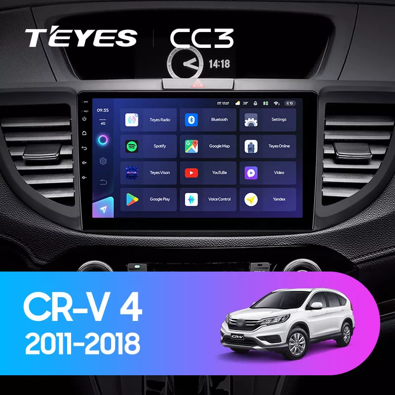 Автомагнітола штатна Teyes для Honda CR-V 4 2011-2018 Android CC3 6+128G Wi-Fi варіант B (1404641232) - фото 3