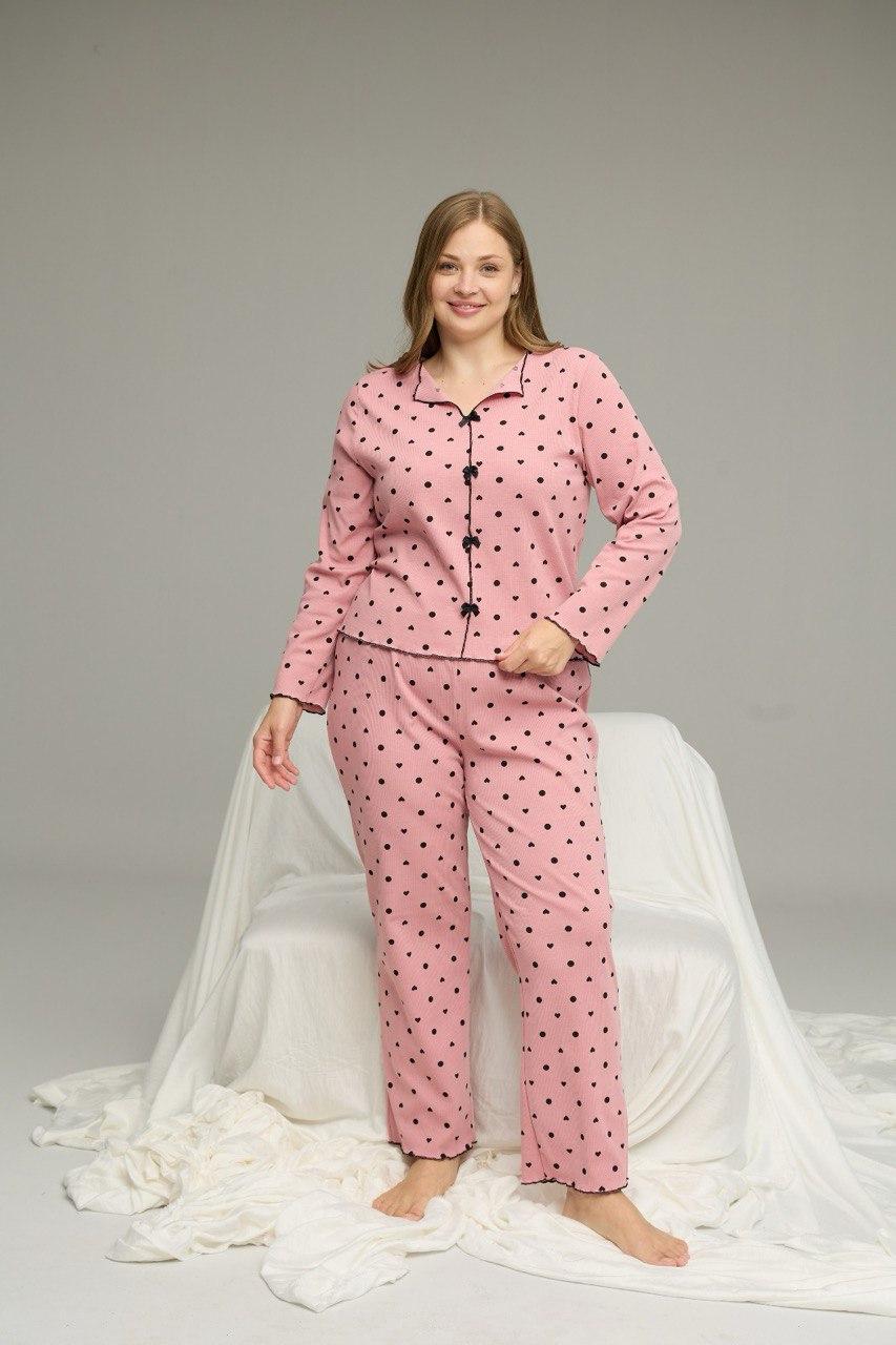 Пижама женская трикотажная Romance 5XL Темно-пудровый (SS28001-1)