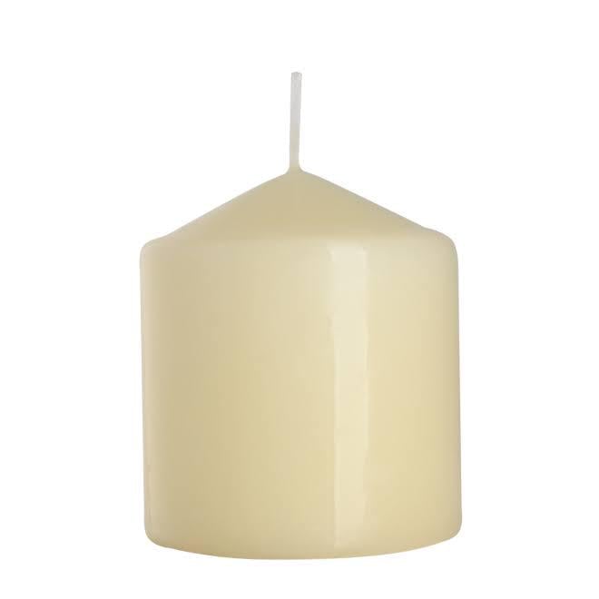 Свечка цилиндр Bispol 7,8х9 см Кремовый (27451)