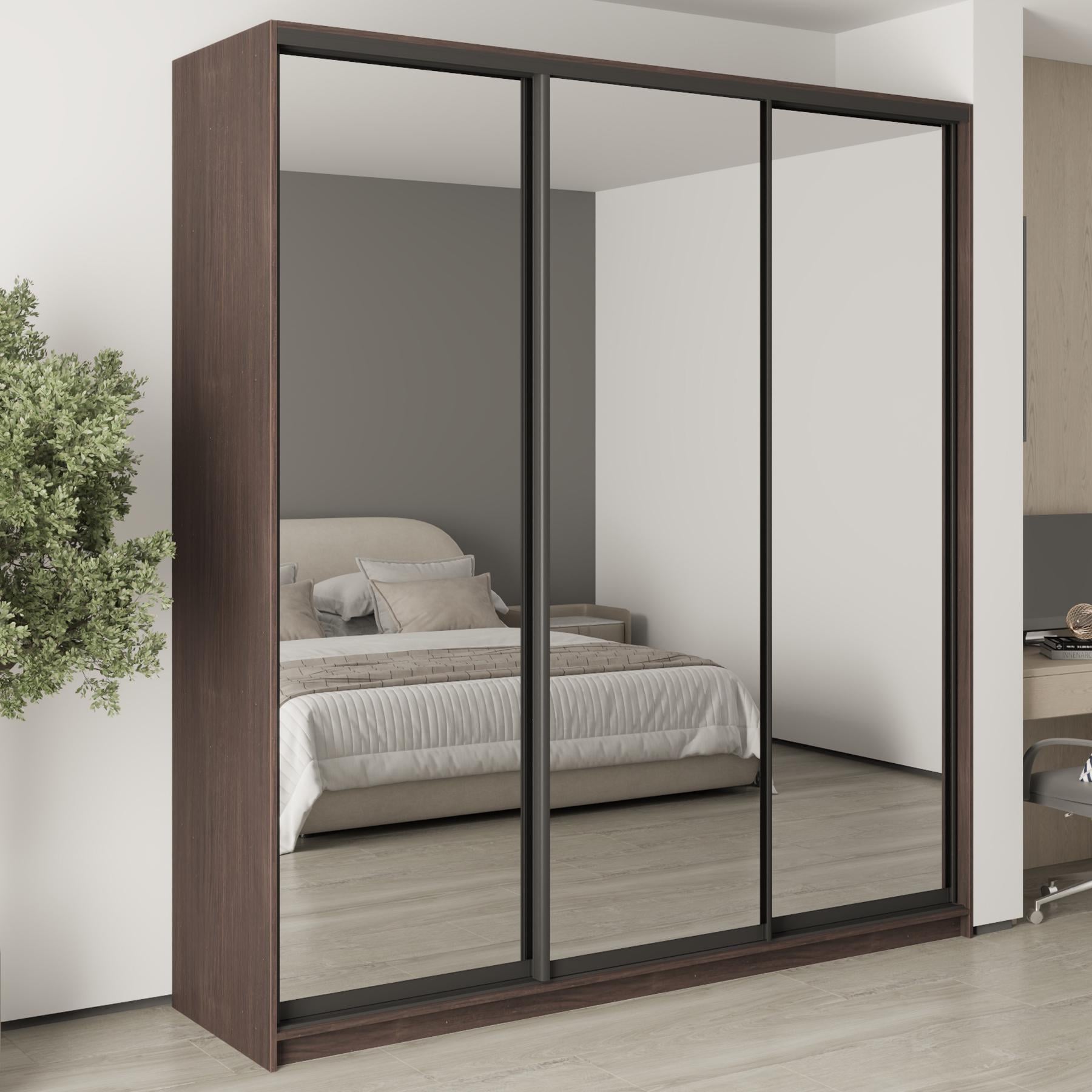 Шкаф-купе трехдверный MebelStar Стандарт BG 3 Зеркала 220x60x240 см Дуб ристрето (MBS-8842) Шкаф-купе трехдверный MebelStar Стандарт BG 3 Зеркала 220x60x240 см Дуб ристрето (MBS-8842)