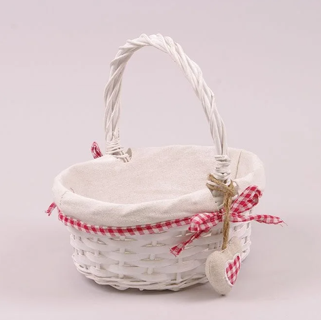 Корзина с тканью Flora Белый (9306)