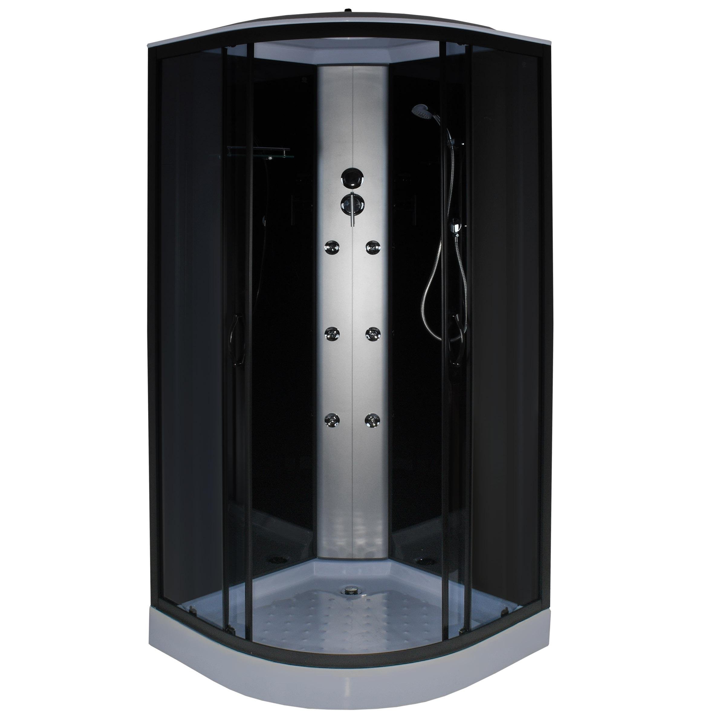 Гидромассажный бокс Bravo Barycz LL90GBB 000029087 90x90x215 см профиль Черный (233476)