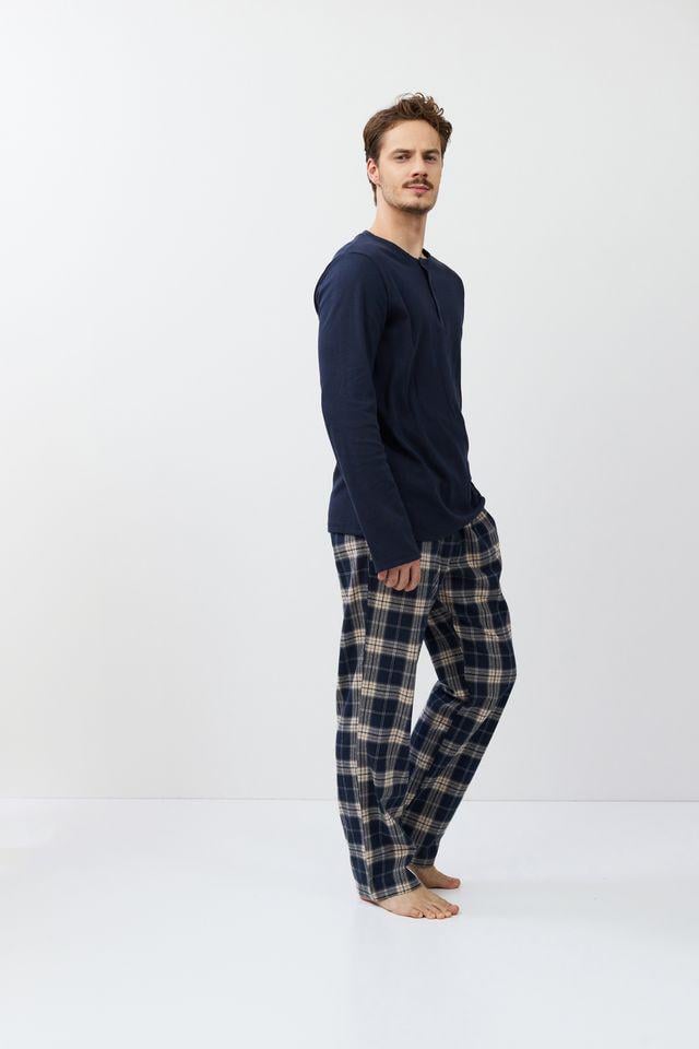 Піжама чоловіча Aruelle Luc-long сорочка та штани XL Темно-синій (37881-11-187) - фото 4