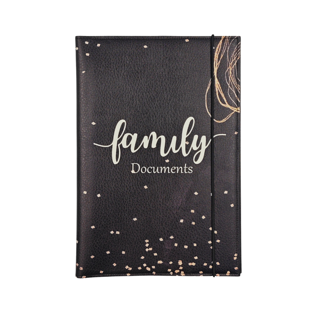 Папка органайзер для документів А4 на резинці Чорний (DOCA4-001)