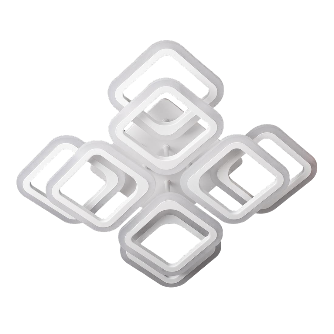 Люстра LED Свет SL-5342/4+4C WT dimmer 144W з пультом Біла