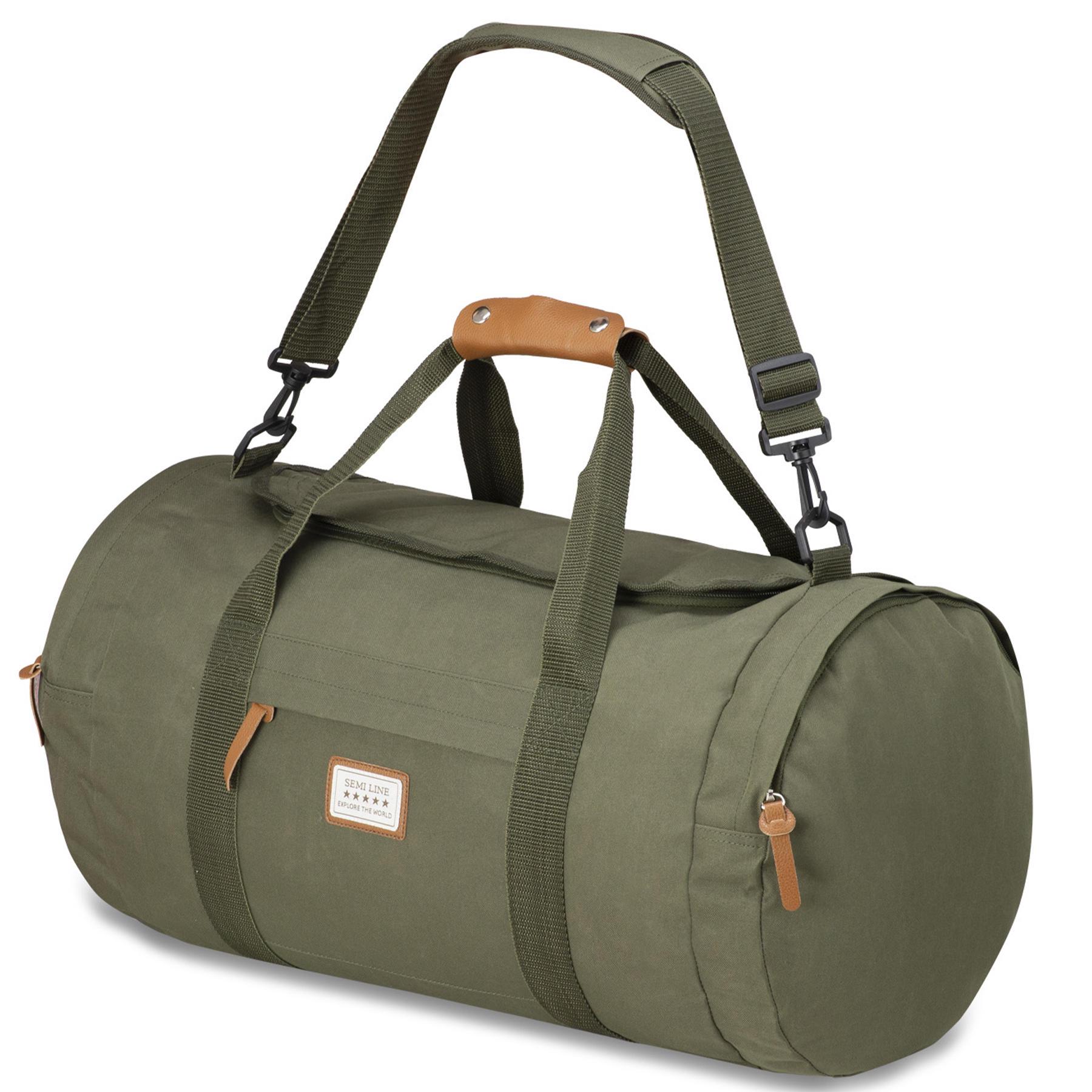 Сумка дорожня SEMI LINE 49 Khaki (A3028-2) - фото 1 Сумка дорожня SEMI LINE 49 Khaki (A3028-2) - фото 1