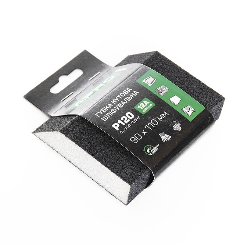 Губка шлифовальная Apro четырехсторонняя угловая P120 (828109)