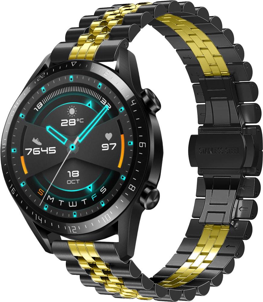 Браслет металлический Stech Line для Huawei Watch GT Black Gold (29140-02)