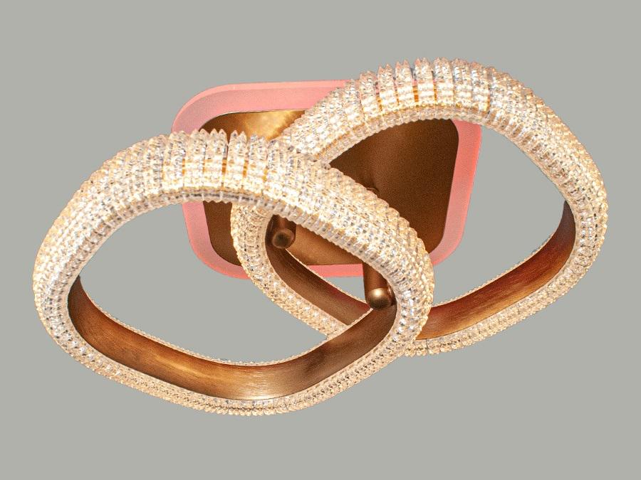 Люстра потолочная Octav с диммером и LED подсветкой 45 Вт (MX66002 / 2S G LED) Люстра потолочная Octav с диммером и LED подсветкой 45 Вт (MX66002 / 2S G LED)