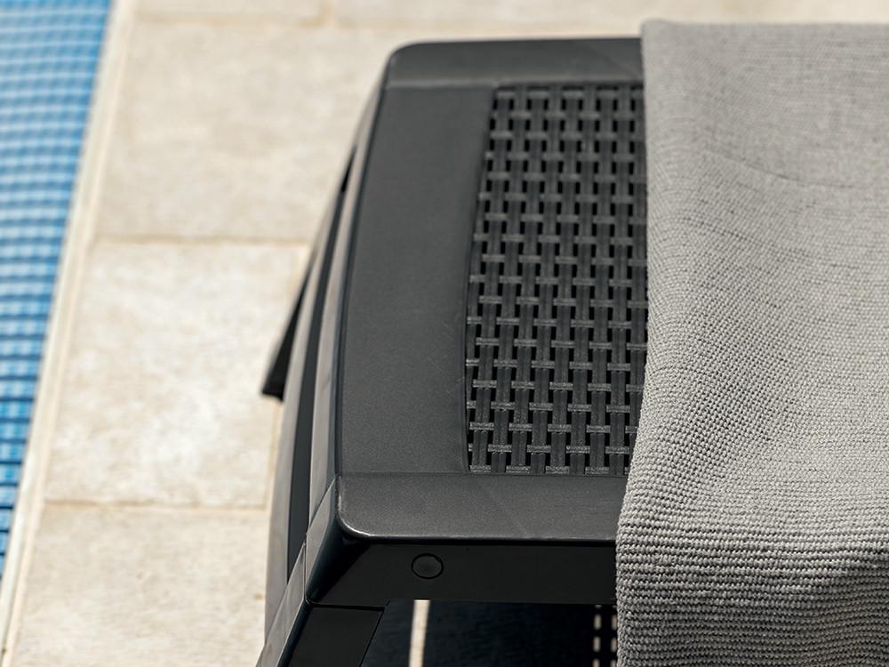 Шезлонг пластиковий Bica Miami 190х70х46 см Графітовий - фото 3 Шезлонг пластиковий Bica Miami 190х70х46 см Графітовий - фото 3