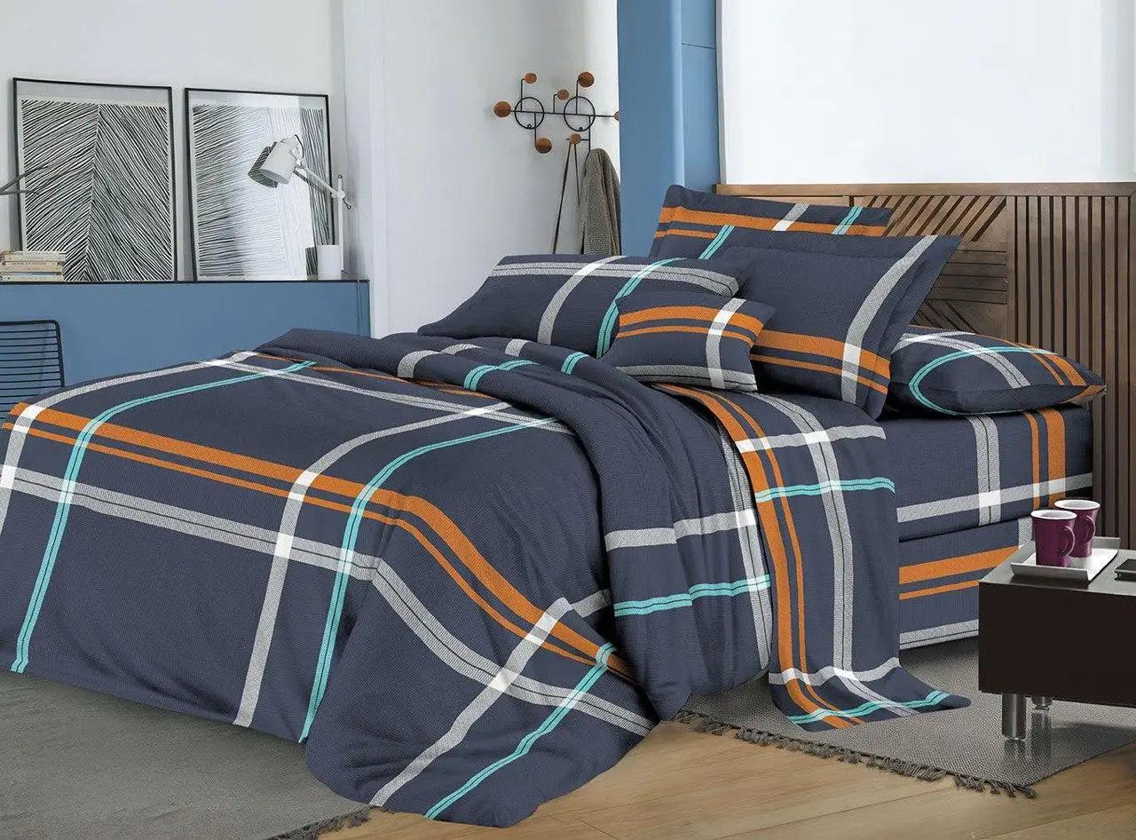 Комплект постільної білизни Смуги бязь полуторний 150x210 см наволочки 70x70 см (mc1521526)