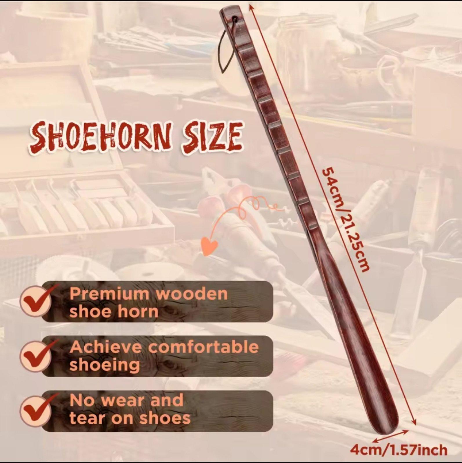 Лопатка деревянная для обуви Темно-коричневая 55 см (55055) - фото 3