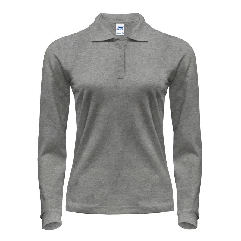 Поло JHK POLO REGULAR LADY LS XS Темно-серый меланж (GM)