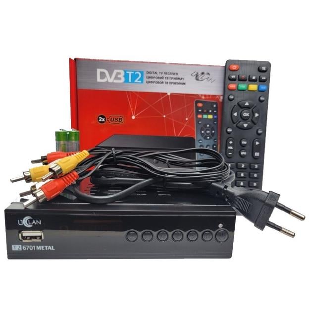 Тюнер DVB-Т2 uClan T2 6701 METAL с фунциями медиаплеера и IPTV/WebTV