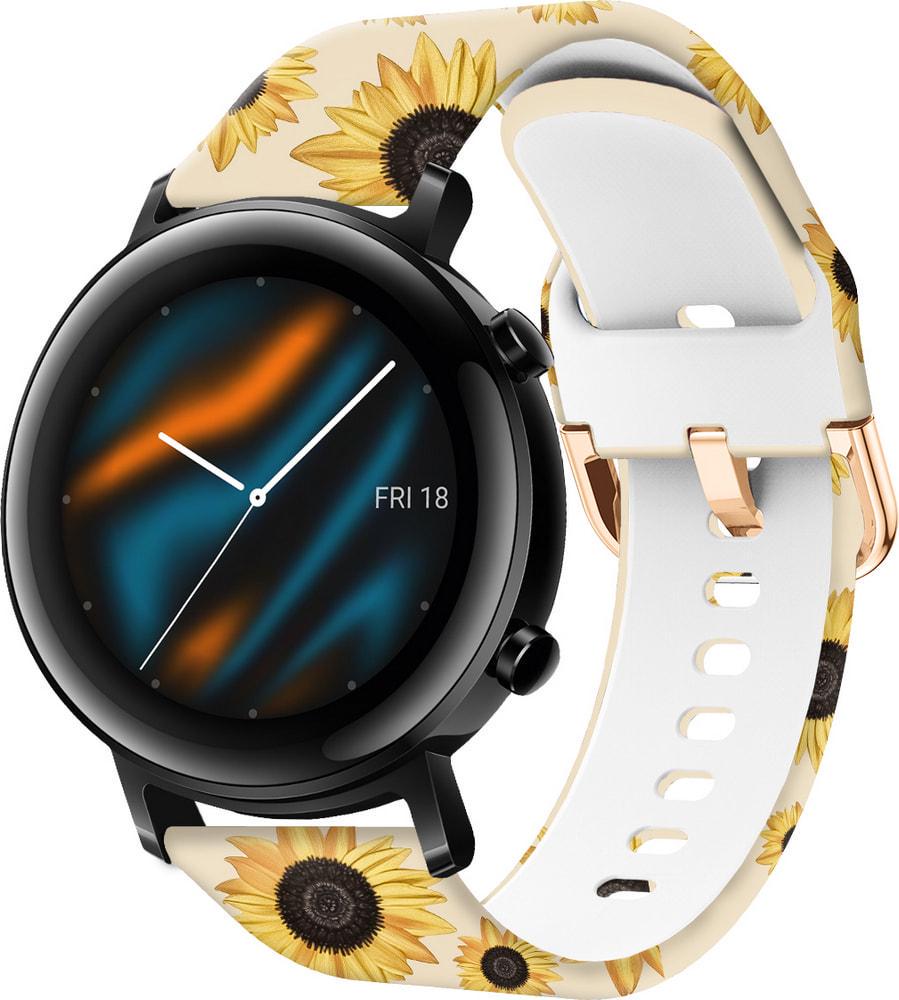 Ремешок силиконовый Colorful для Huawei Watch GT 2 42 мм Sunflower Powder (37704)