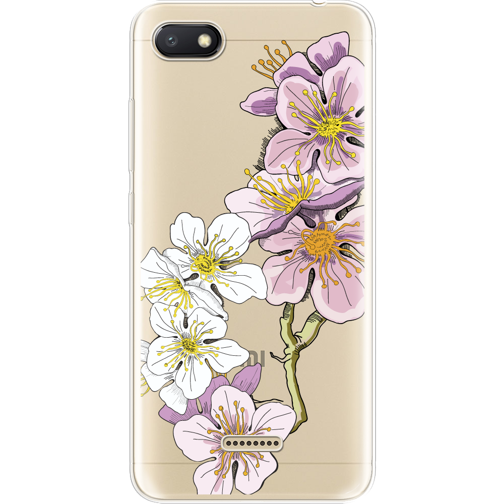 Чехол Boxface Xiaomi Redmi 6A Cherry Blossom Прозрачный силикон (34811-cc4-34811)