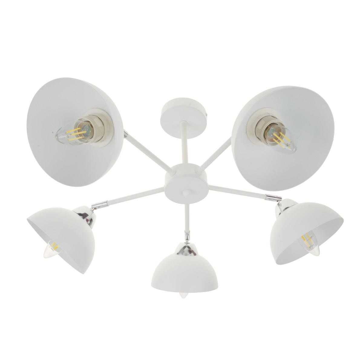 Люстра Brille BL-998S/5 E27 WH/CH 5 лампочок Білий