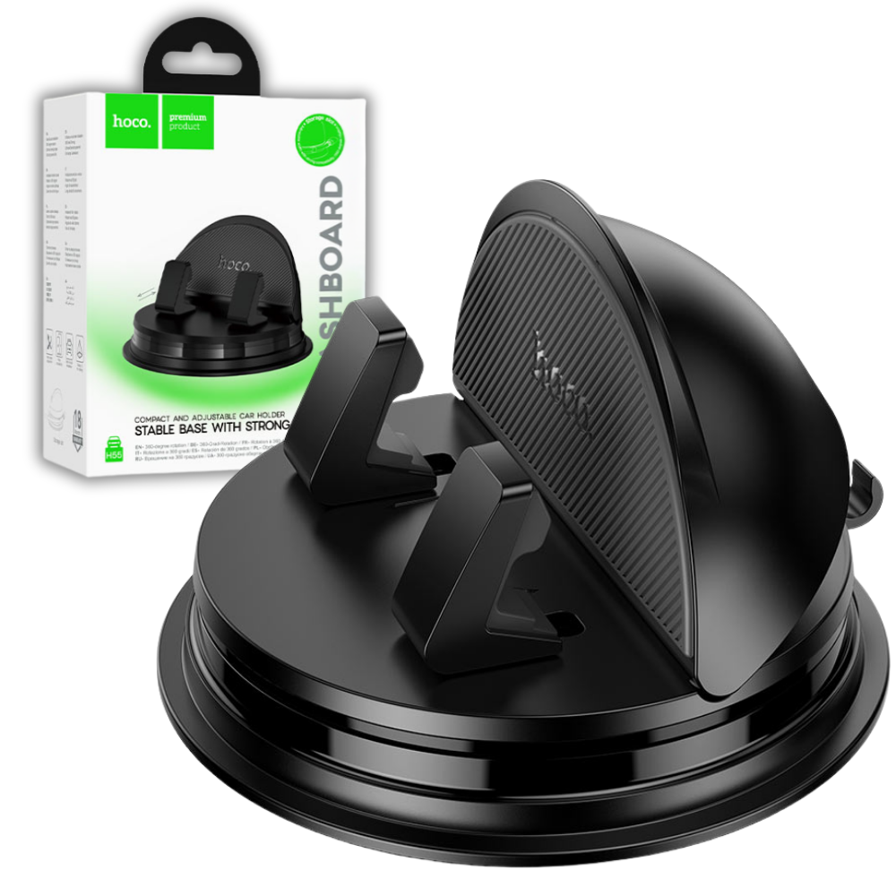 Тримач для телефону в машину Hoco обертовий 360° на торпеду на клейкій основі (H55)