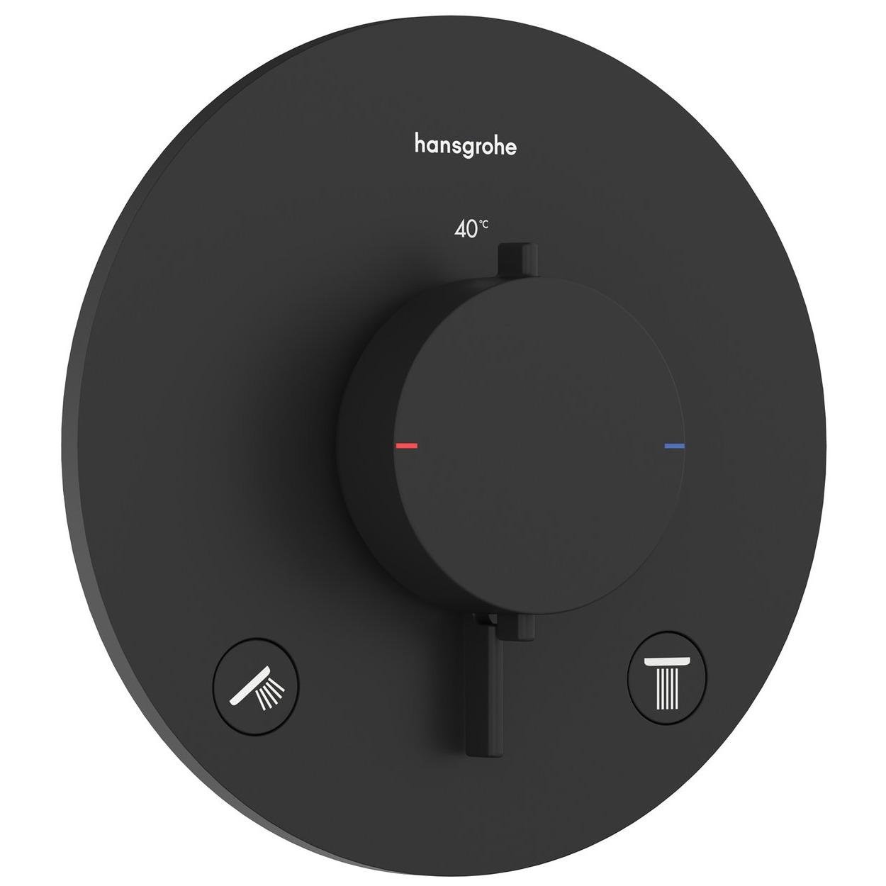 Зовнішня частина змішувача Hansgrohe Ecostat Comfort 33715670 з термостатом Чорний (257629)