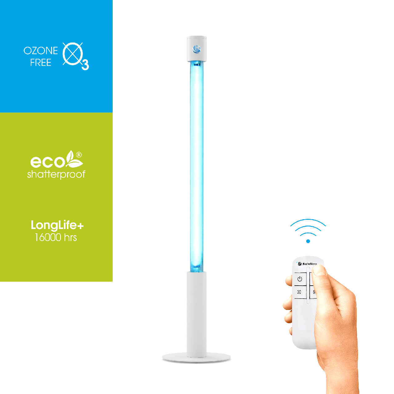 Бактерицидний опромінювач BactoSfera 360° 15 ECO RC-Timer White - фото 4