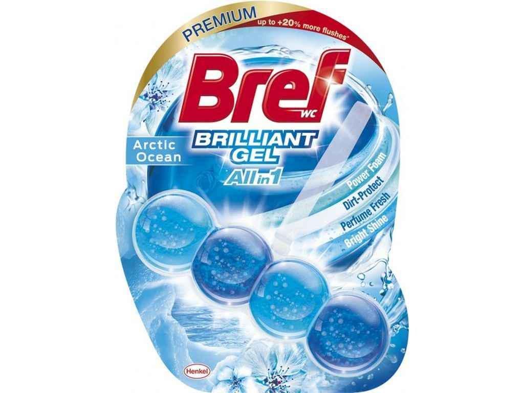 Блок для туалетів Bref Блискучий гель Арктичний океан 42 г (764671)