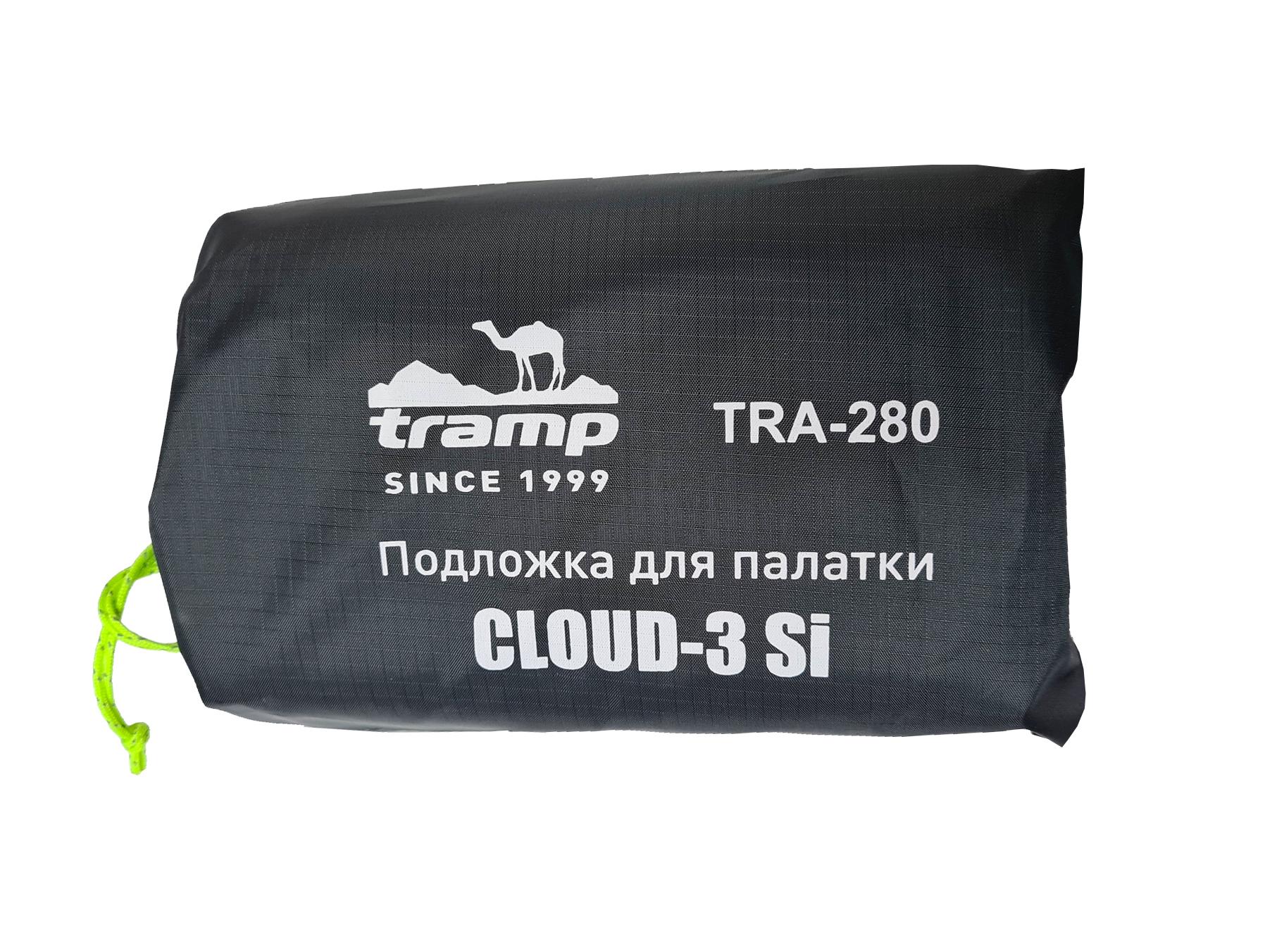 Підстилка під дно намету Tramp Cloud 3 TRA-280 Чорний (ce604137) - фото 2