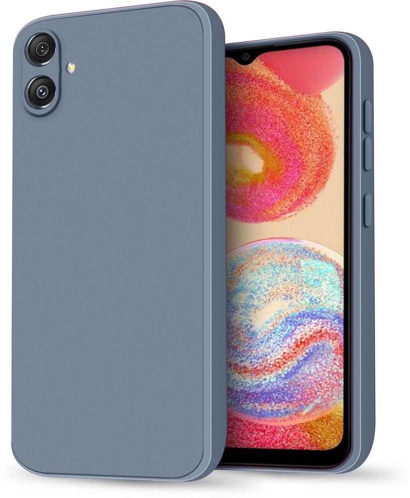 Силиконовый чехол HardCorner Samsung Galaxy A04e A042 (с микрофиброй) Gray Blue (37775-6D)